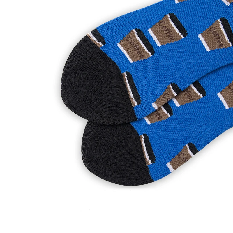 Christmas Socks Coffee Cup Pattern Fun Letter Unisex Europe And America Street Style Fashion Socks Cool wholesale