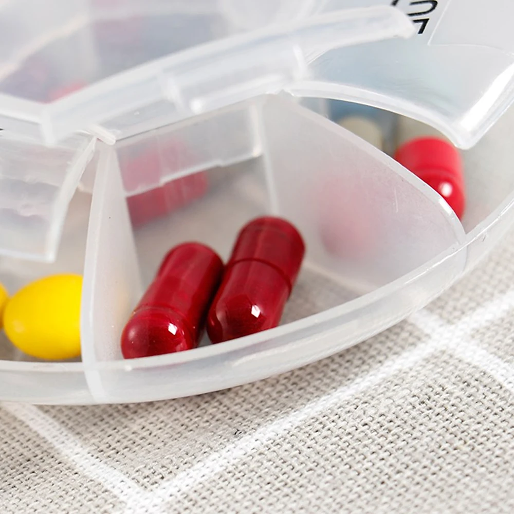 Пластиковые таблетки капсулы 7 слотов круглые повседневные еженедельные дней