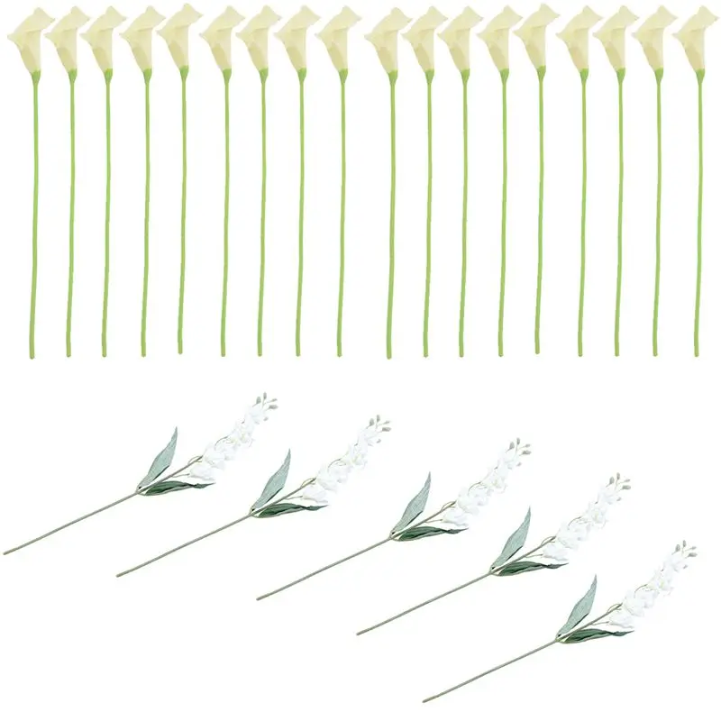 

5 шт. искусственные цветы орхидеи фаленопсис, Шелковый цветок, белый цвет с 18 цветами, цвет кремовый