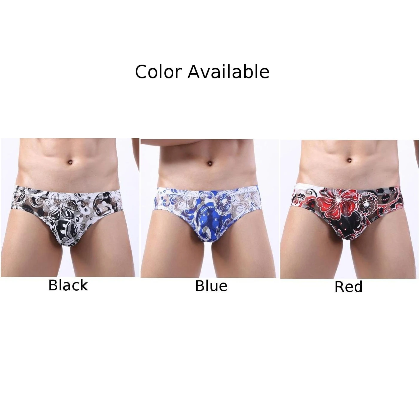 

Men Sexy Low Rise Briefs Mesh Sheer Printed Bikini Pouch Underwear Briefs For Man Bikini U Pouch Jockstrap Mesh Underpants Hot