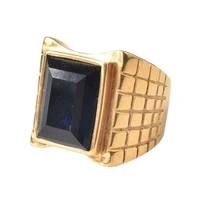 new trendy geometric bohemian crystal inlaid mens ring fashion metal crystal ring accessories party jewelry size 712