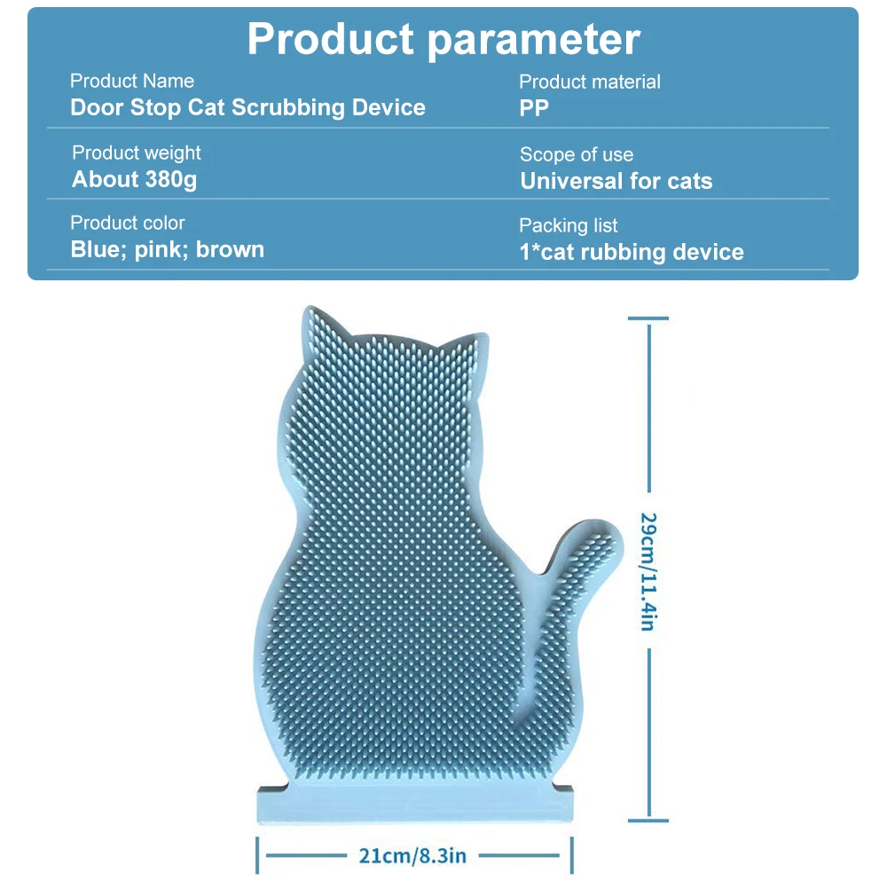 

Multifunctional Cat Massage Hair Rub Device Fixed Door Seam Cat Rub Device Hair Removal Anti-Itch Brush Toy Cleaning Tool
