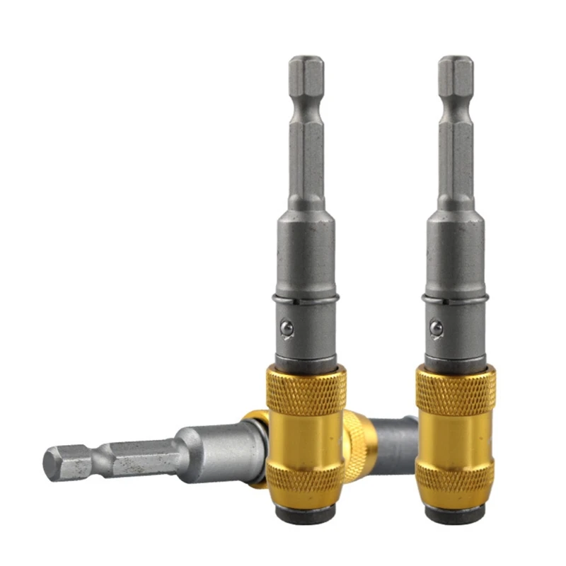 

DIY Pivoting Bit Tip Holder Flexible Magnetic Screwdriver Bit Holder Extension Rod Quick Release Drill Bit Holder C7AC