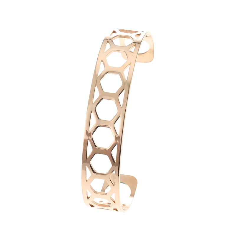 rose bangle Кремо серебряный браслет из нержавеющей стали кожаный сменный Браслет Браслеты и браслеты 14 мм широкий Pulseira - Окраска металла: rose bangle