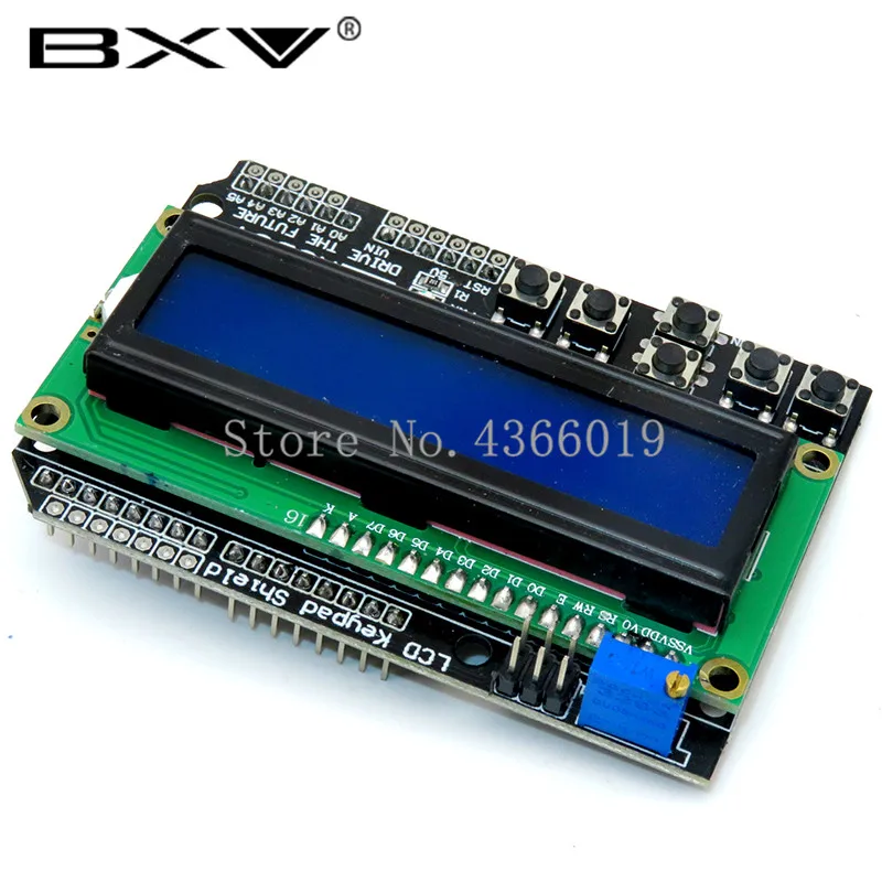 1 шт. ЖК экран с клавиатурой LCD1602 дисплей 1602 Модуль для ATMEGA328 ATMEGA2560 raspberry pi UNO синий