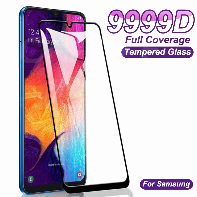 Закаленное стекло 9999D для Samsung Galaxy A10 A20 A30 A40 A50 A60 A70 Защитная пленка экрана на A80 A90 M10