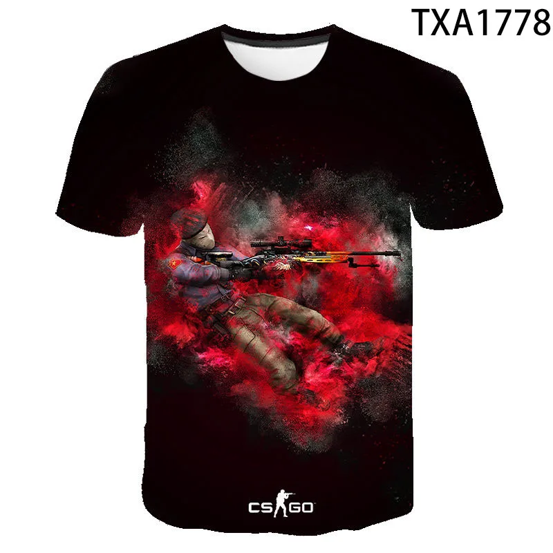 Футболка с коротким рукавом и 3D-принтом для мальчиков девочек | Мужская одежда