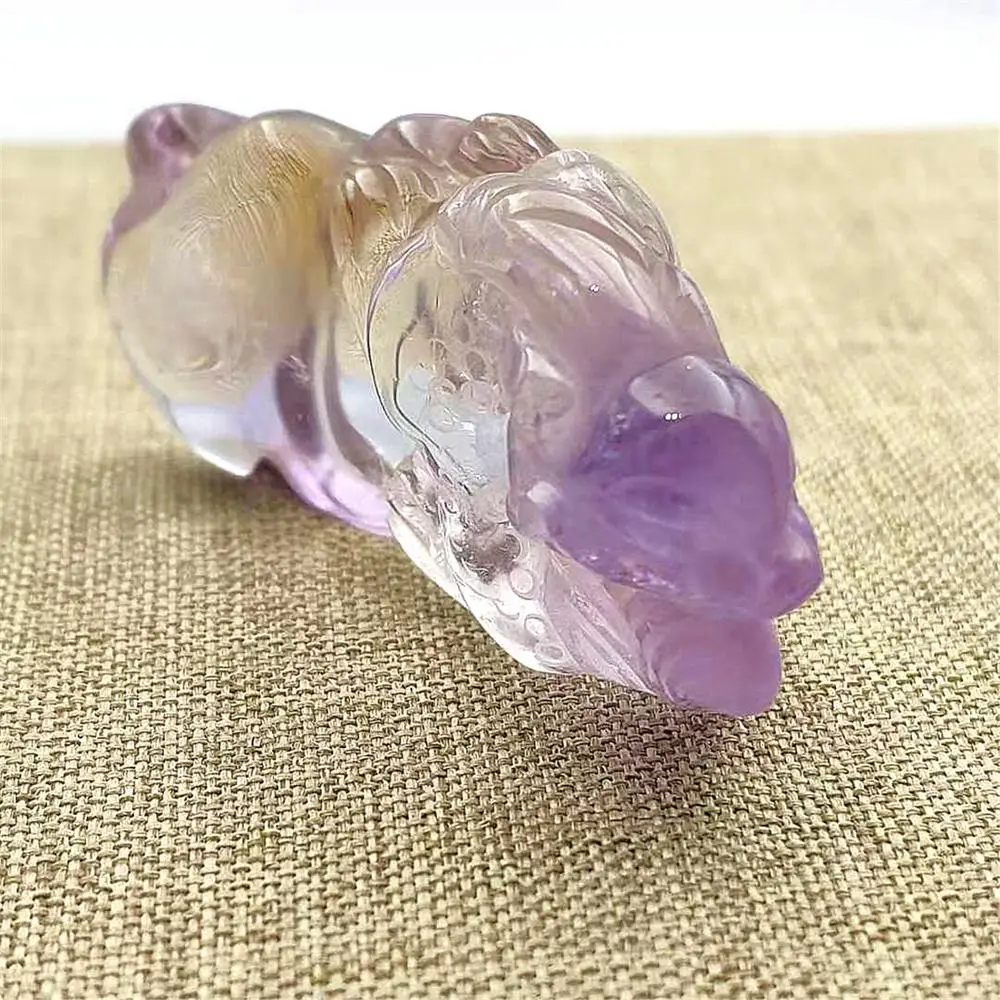 Натуральный фиолетовый Аметрин ожерелье подвеска в виде капли воды драгоценный