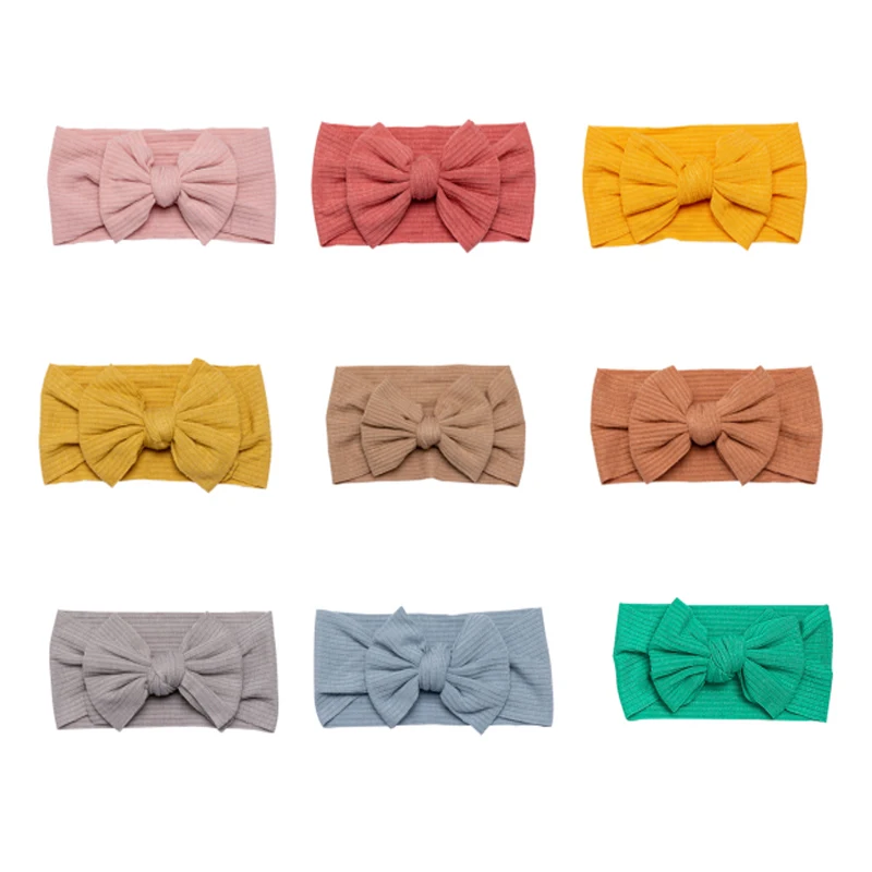 

3 Pcs/lot Baby Hair Band Set Baby Headband Solid Newborn Elastic Hair Bands Comfortable Nylon Baby Hair Accessories Gifts Props