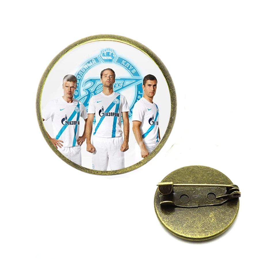 Брошь Зенит Святая Россия футбольная команда символ на булавке футбольный