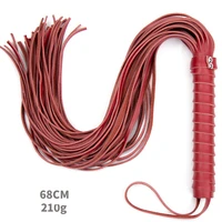 68cm genuine leather tassel horse whip with handle flogger equestrian whips teaching training riding whips