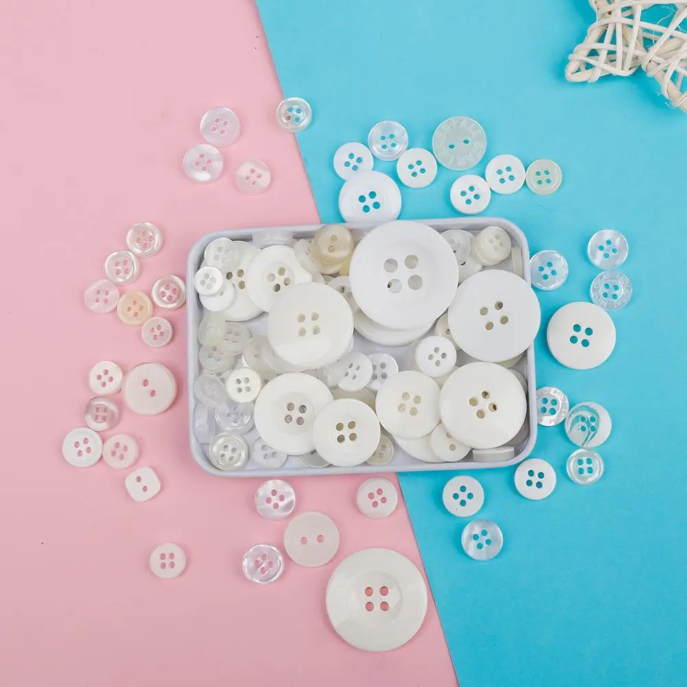 Круглые полимерные крошечные пуговицы разных размеров 40 шт. швейные инструменты