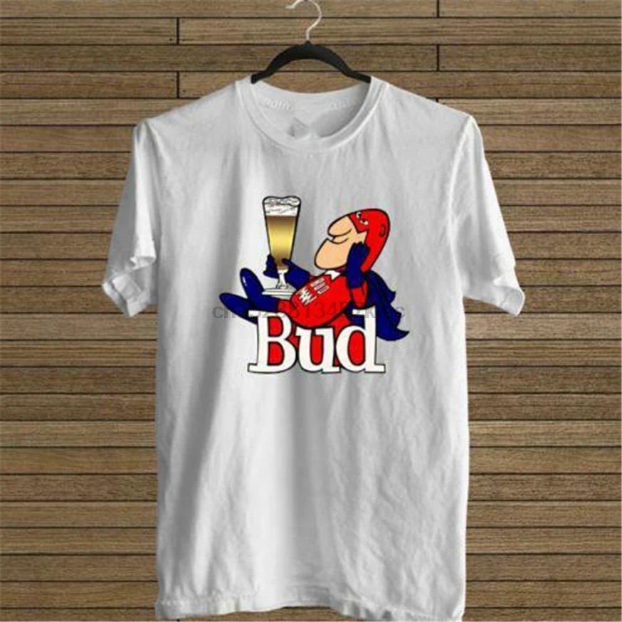 Новинка белая футболка с логотипом Budman Budweiser американский размер S M L XL 2XL 3XL En4