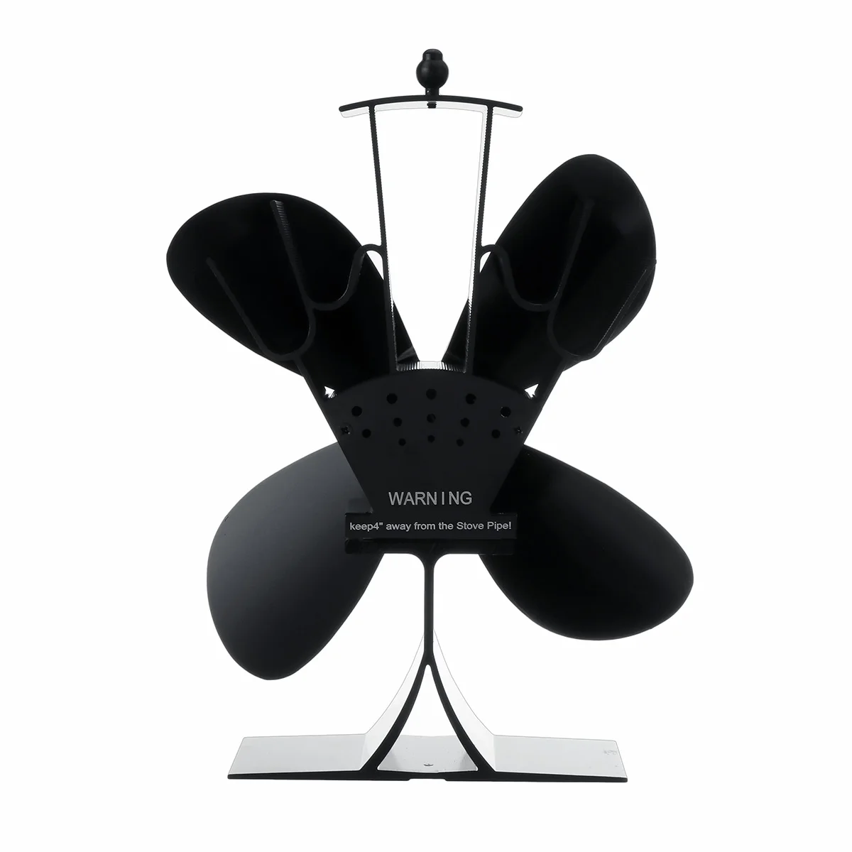 

4 Blade Aluminum Fireplace Fan 1100rpm Quiet Heat Powered Stove Fan Wood Burning Eco-Friendly Efficient Heat Distribution