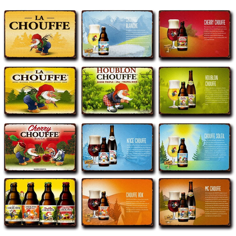 [Kelly66] белое пиво La Cherry Nice Houblon Chouffe Bok солей жестяное искусство металлический знак