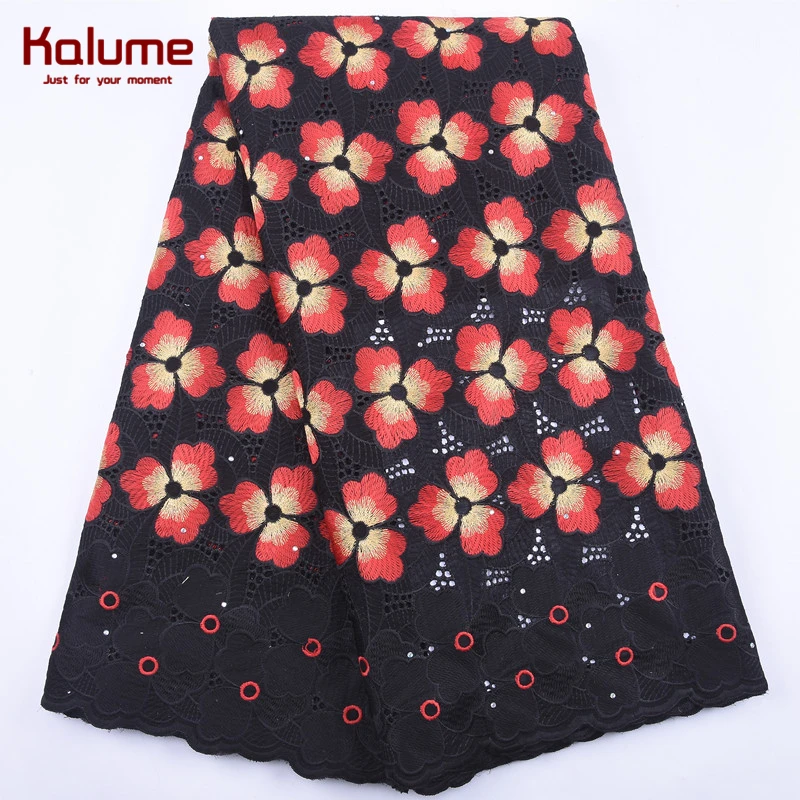 Новейшая африканская кружевная ткань Kalume с вышивкой 100% хлопок камнями для