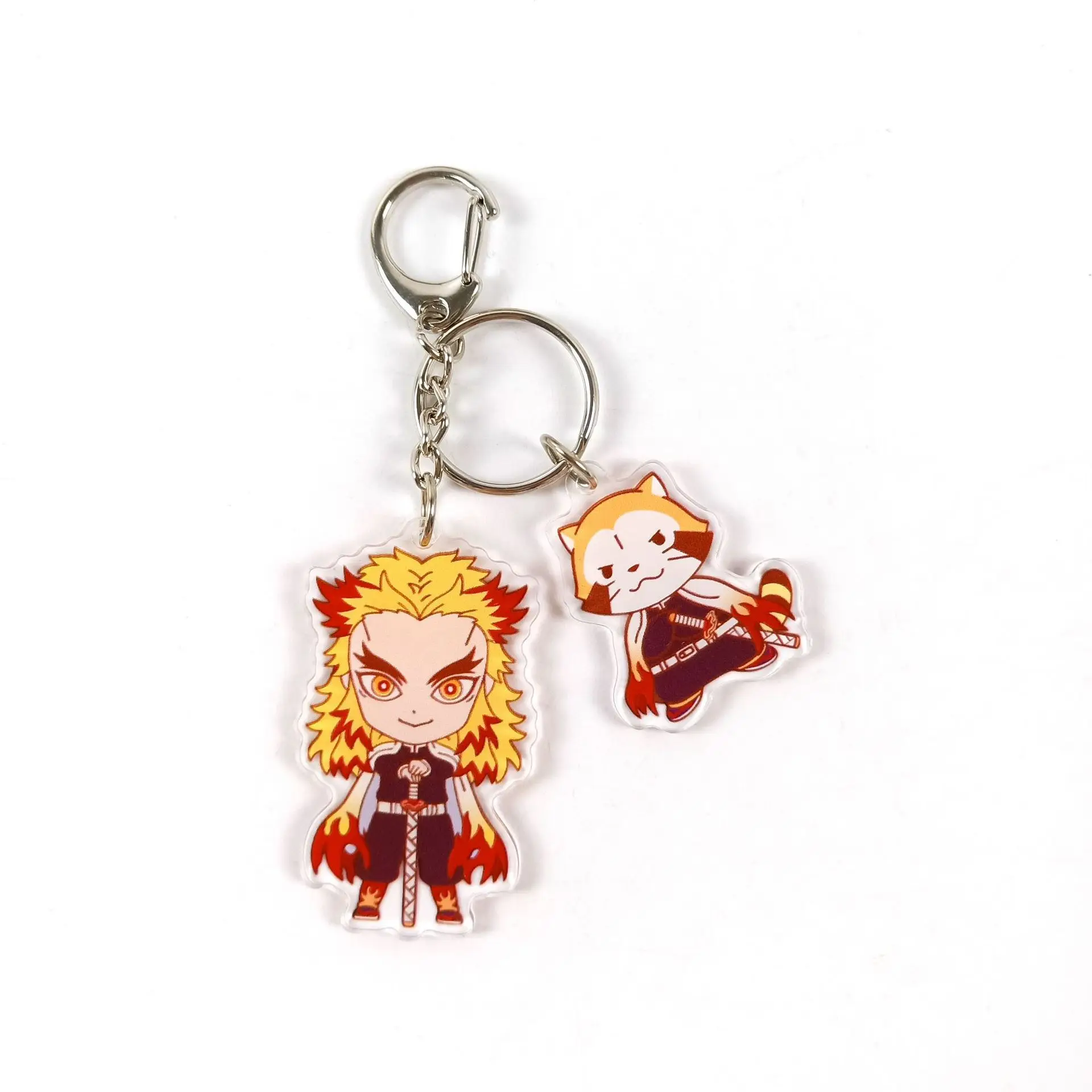 

Anime KeyChain Demon Slayer: Kimetsu No Yaiba Chibi Keyring Cartoon Acrylic Pendant Charms Accessories Gifts For Fans Keychains