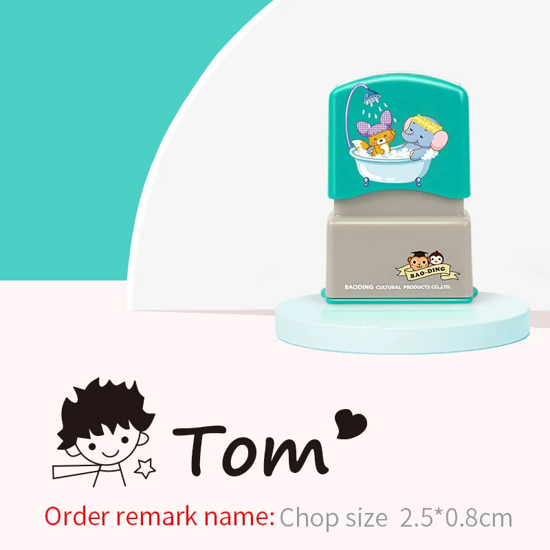 Hot kindergarten name stamp waterproof baby cartoon clothes seal name stickers clothing seal baby school day holiday gifts