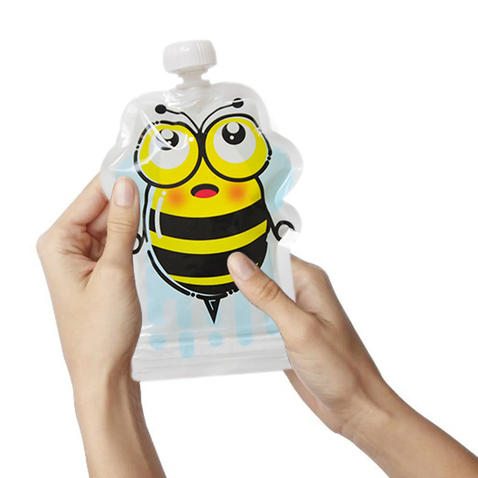 

8pcs 150ML Sealed Food Storage Bag Reusable Food Storage Bags Sealed Refillable Baby Food Pouch Random