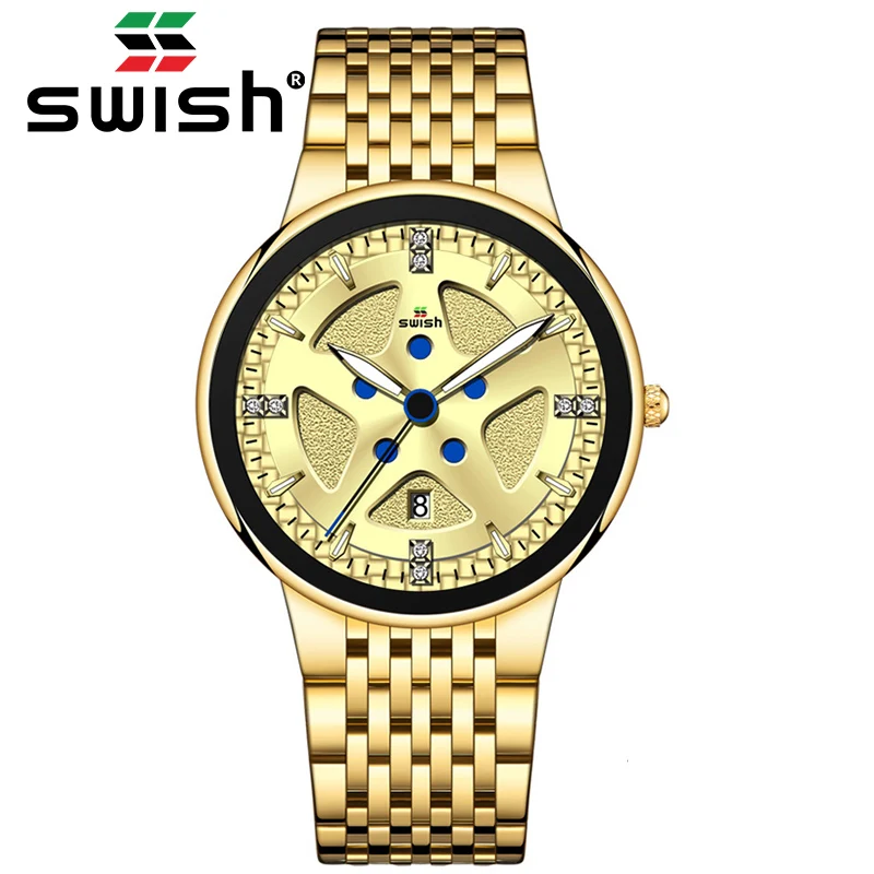 

2022 SWISH Men Watch Warterproof Sports Mens Watches Clock Male Business Quartz Wristwatch Relogio Masculino