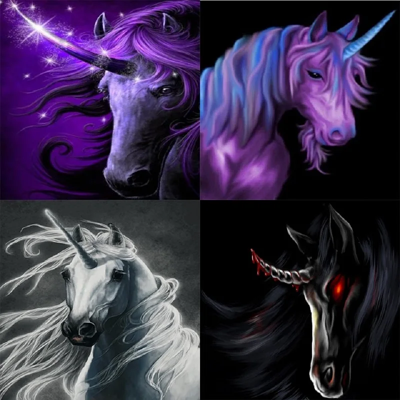 

SHAYI DIY Diamond Painting Personality Unicorn Full Square/Round Drill Mosaic Embroidery Cross Stitch Animal Home Decor Picture