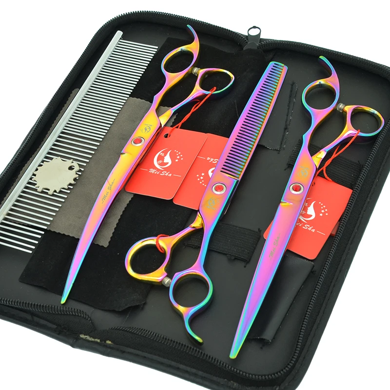 Японские Стальные Ножницы для груминга домашних животных 8 0 дюйма прямые