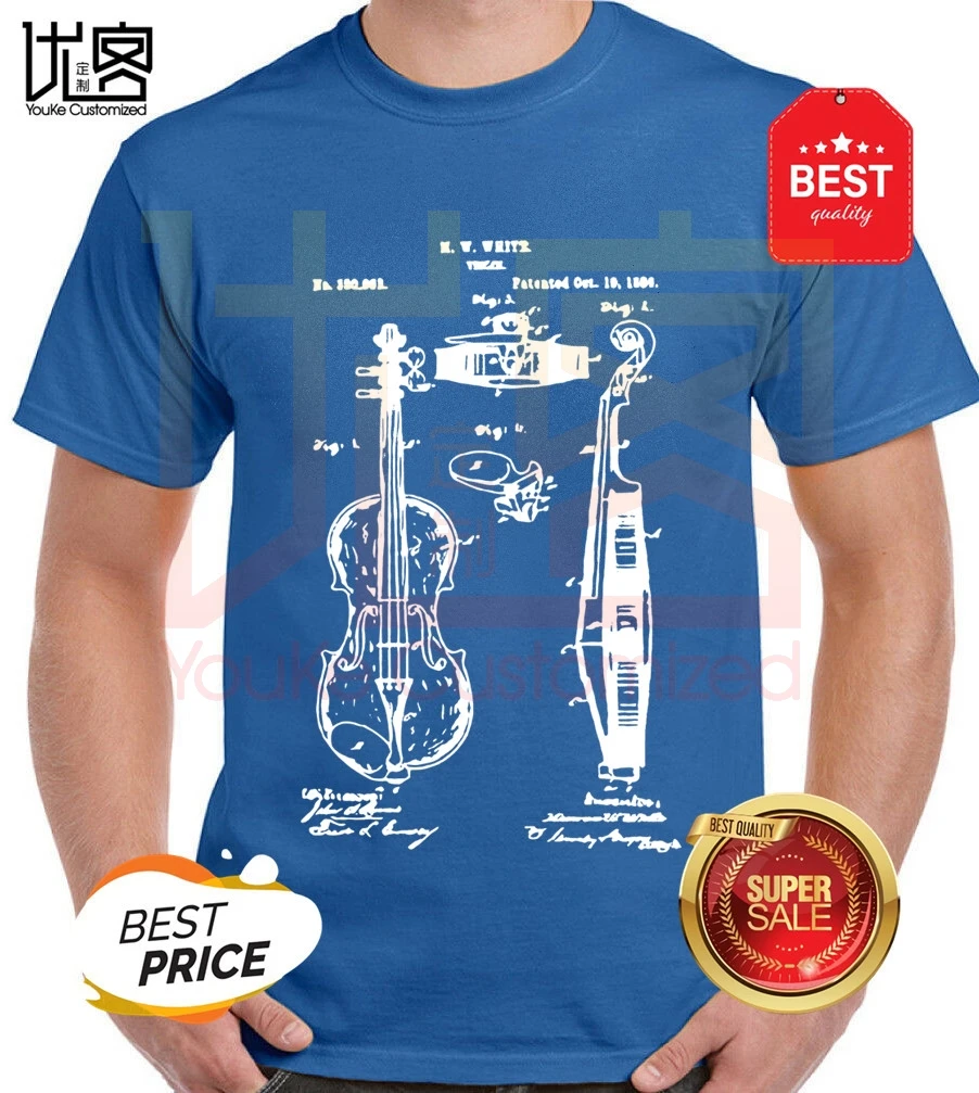 Футболка с принтом скрипки мужская и женская летняя футболка из 100% хлопка