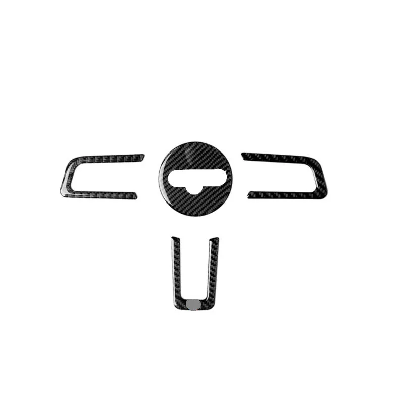 

Рулевое колесо для Ford Mustang 2015-2017, карбоновое волокно, кнопки, рама, рулевое колесо, логотип, модификация интерьера, автомобильные аксессуары