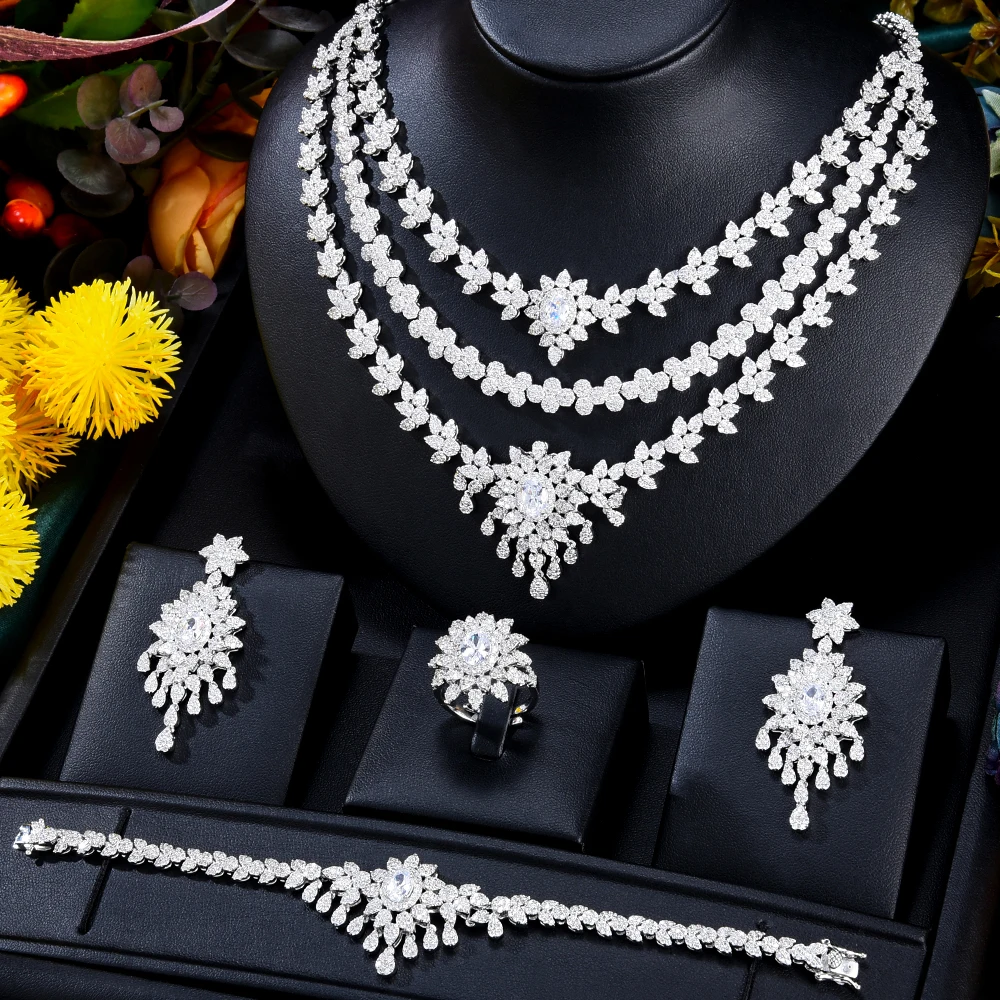 

Missvikki High Quality Luxury Africa Charm CZ Necklace Jewelry Sets For Women Party Zircon Lady Bridal Wedding Jewelry Sets