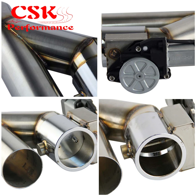 3 &quot76 мм Электрический выхлоп Catback Downpipe отключение клапан система Комплект