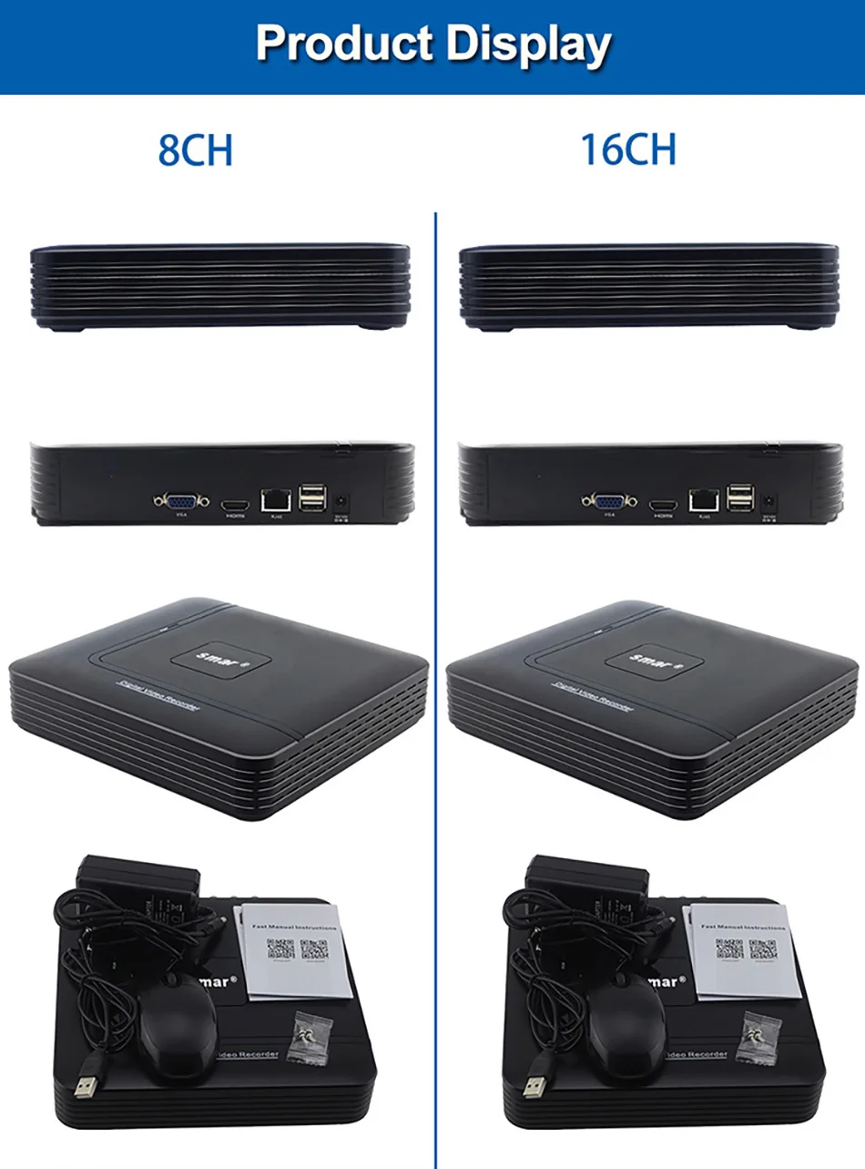 Мини CCTV NVR 4CH 8Ch для H.264 16CH для H.265 видео DVR рекордер Onvif для Full HD IP камера охранная система видеонаблюдения Сигнализация