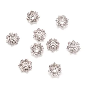 30 шт. долговечная с латунным покрытием микро проложить Класс ААА кубического циркония биссерных колпачков для самостоятельного изготовления ювелирных изделий браслет Цепочки и Ожерелья Выводы