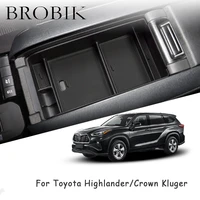 brobik car armrest storage box central control storage box car organizer for toyota highlandercrown kluger 2022