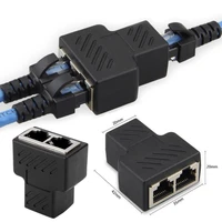 1 to 2 ways rj45 connector adapter ethernet lan network splitter double adapter plug ports coupler connector extender adapter