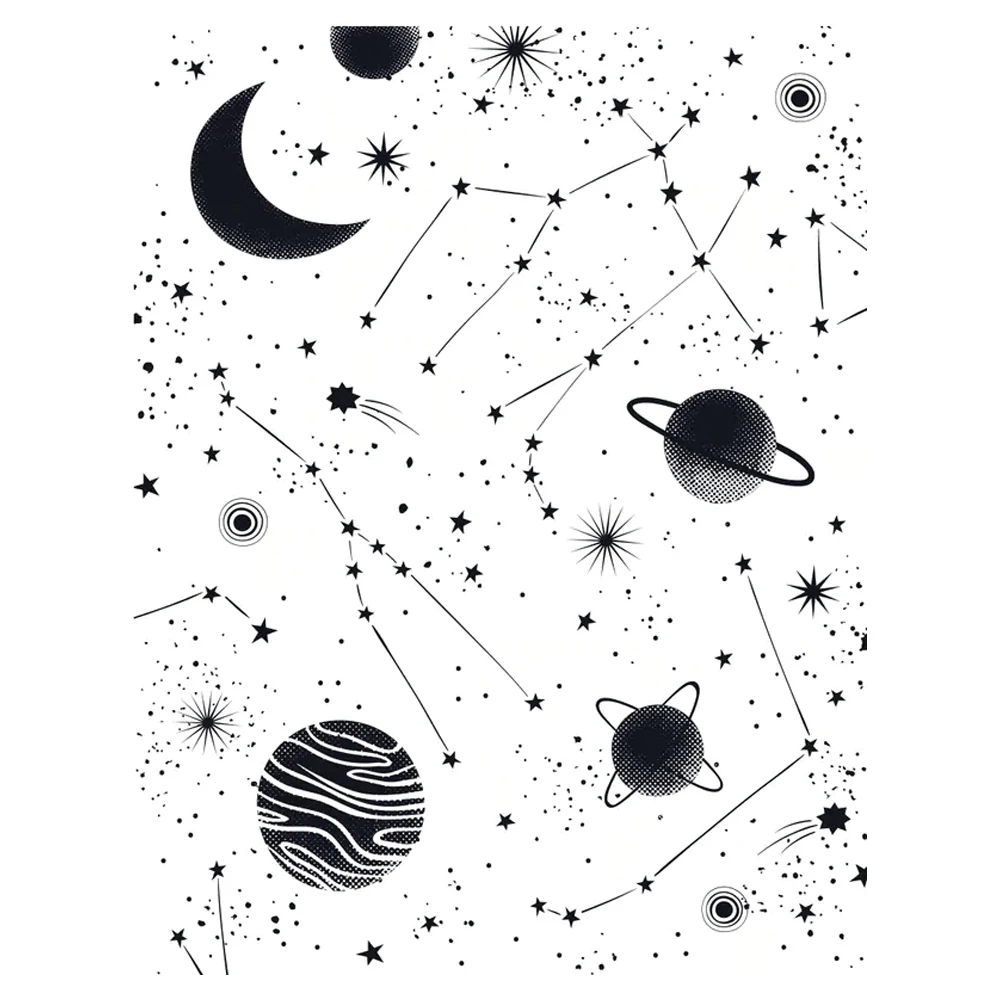 Space Galaxy Background Transparent Clear Silicone Stamp/Seal for DIY scrapbooking/photo album Decorative clear stamp