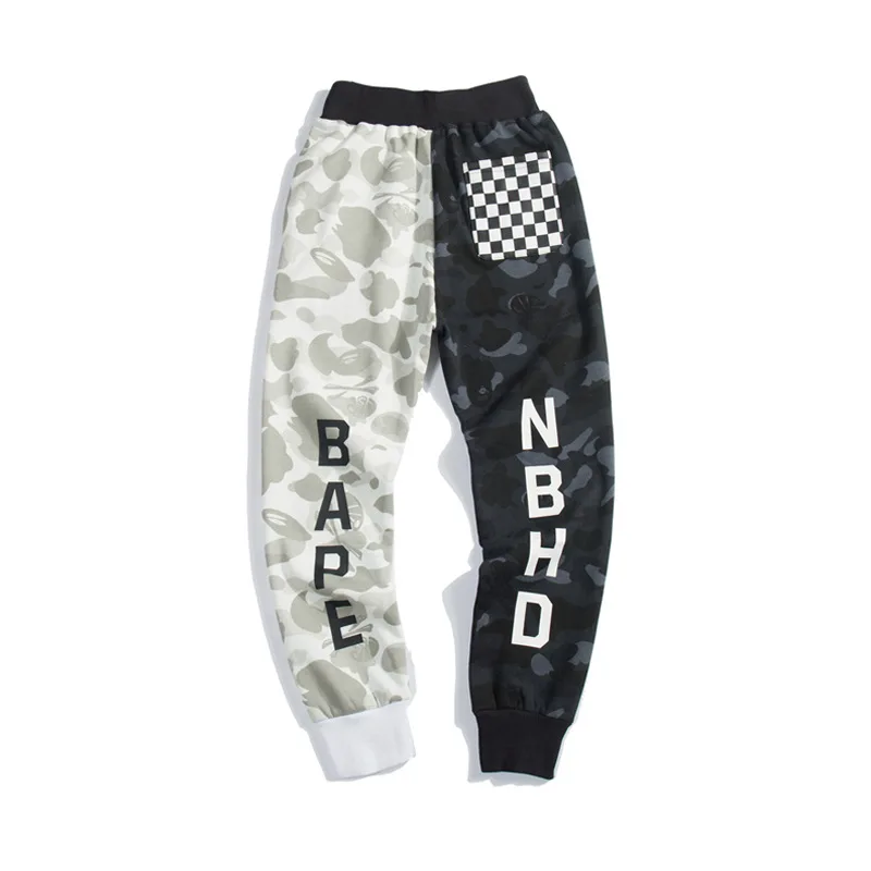 

2021 Japanese tide brand streetwear shark head pants men and women the same style bape guard pants
