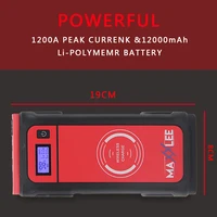 popular advanced wireless charging 12000mah emergency tool kit car jump starter for truck and gasoline