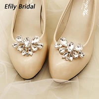 efily fashion rhinestone wedding shoe clip for sandals women crystal shoe buckle charms bridal brooch party prom bridesmaid gift