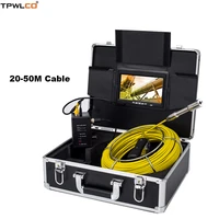 industrial drain sewer camera system 8gb sd card with dvr 7inch lcd 20 50m cable 23mm endoscope video camera waterproof len