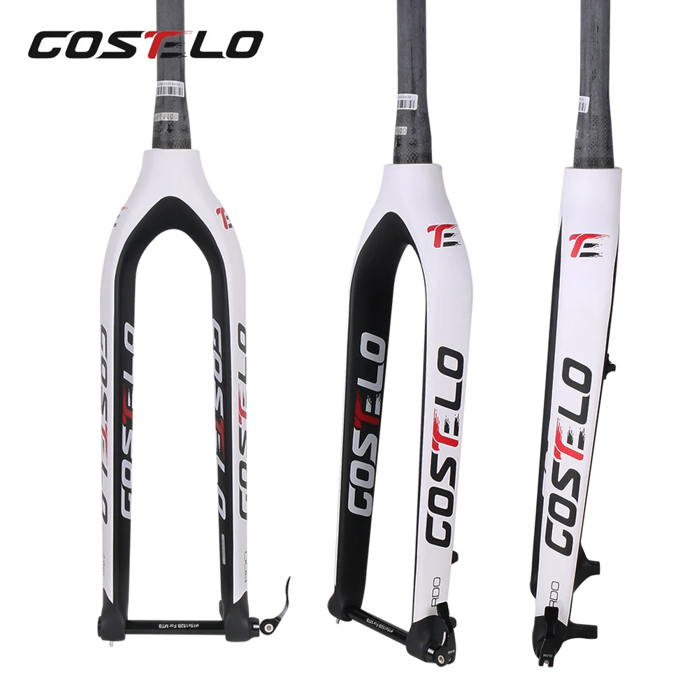 Costelo полностью углеродная mtb вилка 29er для горных велосипедов жесткая вилка для велосипедных частей через ось 15 мм Велосипедная вилка