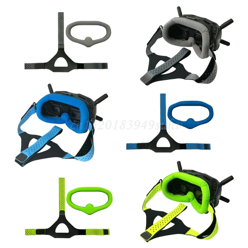 

Накладка для глаз с регулируемым ремешком на голову, сменный комплект, приятная для кожи ткань для DJI- Digital FPV Goggles Face Plate Q81E