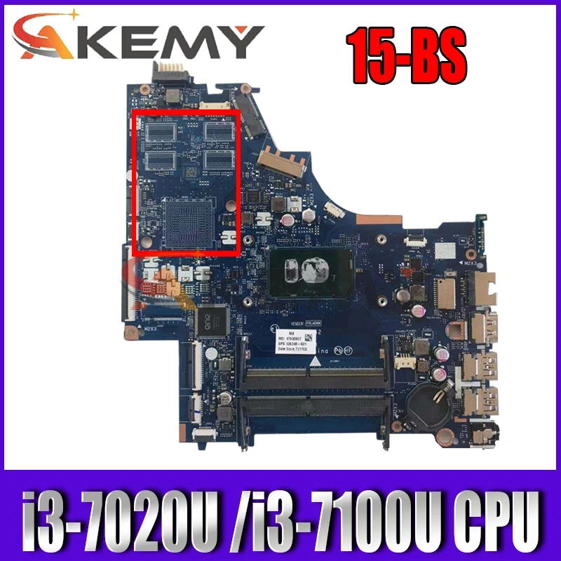 

For HP 15-BS 250 G6 Laptop Motherboard DKL50 LA-E802P LA-E801P With SR3LD i3-7020u i3-7100uCPU DDR4 100% Tested Fast Ship