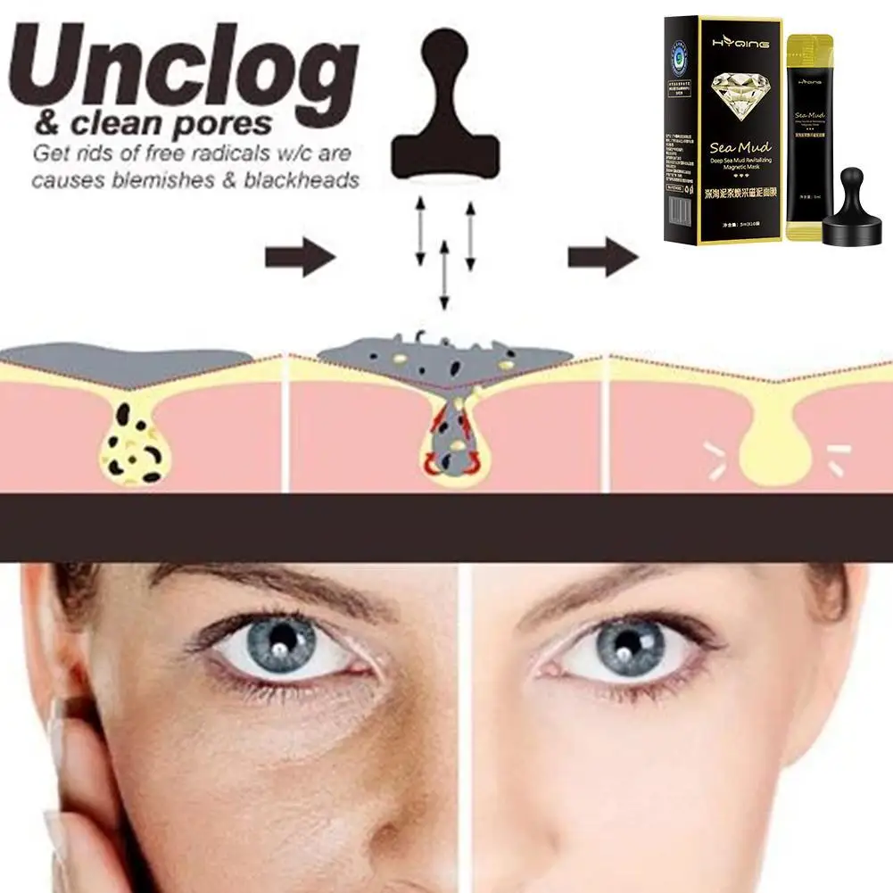 

5Ml*10 Bags Mineral Magnetic Mask Pore Cleansing Beauty Shrinking Whitening Moisturizing Blackhead Removal Mask