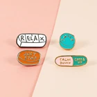 Милая медицинская брошь в виде таблетки, расслабляющая мини медицинская эмалевая булавка, металлический воротник, значок для врача, медсестры, рюкзак, ювелирное украшение в виде лацкана, подарочные аксессуары