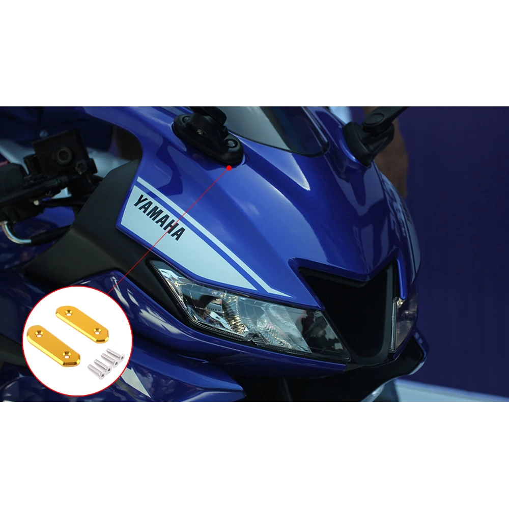 

Motorcycle Accessories CNC Aluminum Alloy Rear Mirror Hole Cap Cover For Yamaha R15 YZF-R15
