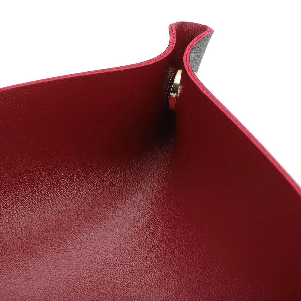 

Desktop Storage Tray Leather Storage Boxes Home Decoration Dice Key Jewelry Makeup Coin Folding Portable Table Organizer Trays