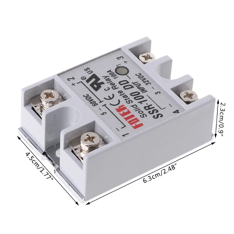 SSR-100 DD Solid State Relay Module 100A 3-32V DC Input 5-60V Output | Обустройство дома