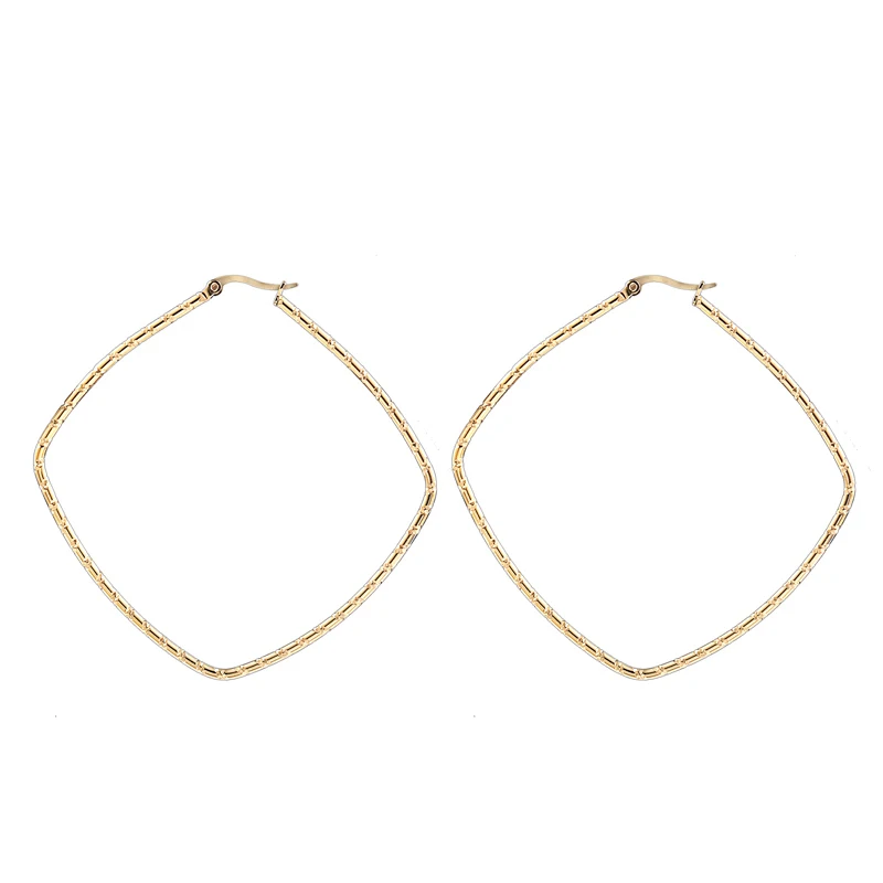 Большие геометрические серьги кольца RIR из проволоки богемный стиль текстура