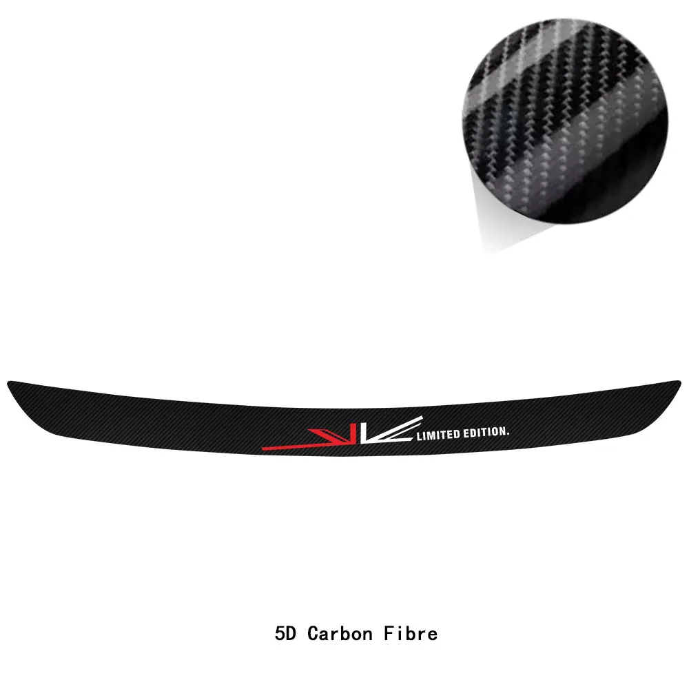 5D carbon vinyl Юнион Джек заднего бампера багажника защита края нагрузки оградительная Защита Наклейка для MINI Cooper S R56 R57 One JCW аксессуары - Название цвета: 5D carbon vinyl