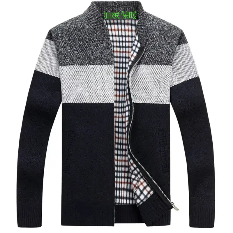 

Winter Mens clothes Male Autumn Sweaters Cardigan Fashion Homme Fit Thick Slim Keep Warm Men Solid Smart Casual Sweaters MOOWNUC